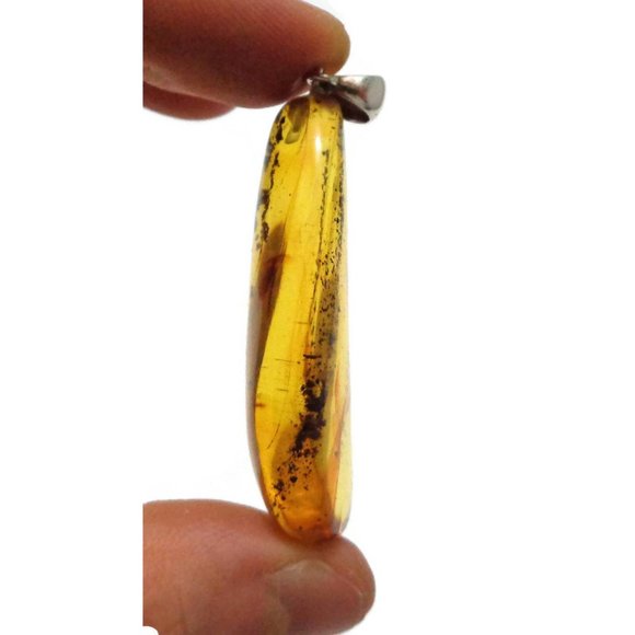 BALTIC Amber Pendant With Inclusion, 100% Real Natural Amber Pendant 9.1gr - Picture 6 of 9